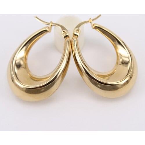Vacuum electroplating classic Hoop earrings Explosion 27-35mm Real wear display Stainless steel jewelry Retail or wholesale SL21