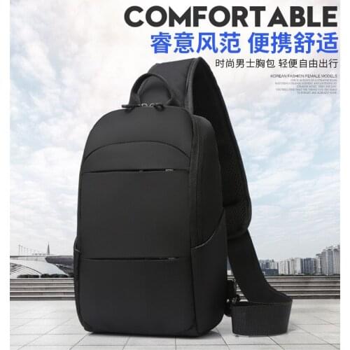 Cycling bag mens chest bag trendy cool riding bag USB multi-function chest bag wild messenger shoulder bag