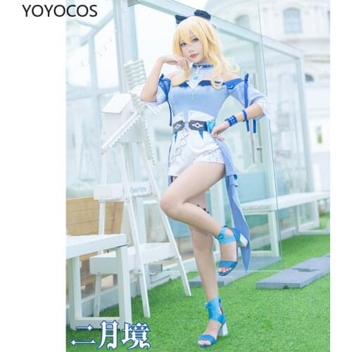 YOYOCOS Genshin Impact Sea Breeze Dandelion Jean Cosplay Sexy Dress Swimsuit Lovely Uniform Pool Party Summer Swimwear Women NEW