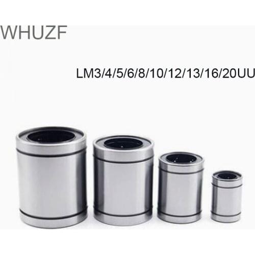 10pcs/lot LM8UU LM10UU LM16UU LM6UU LM12UU LM3 LM4 LM5 Linear Bushing CNC Linear Bearings for Rods Liner Rail Linear Shaft parts