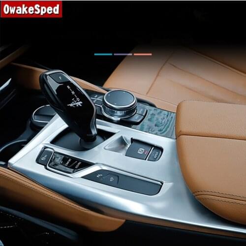For BMW 5 Series G30 G38 2018 LHD Auto Interior Accessories Sticker Car Center Console Gearshift Frame Decoration Cover Trim