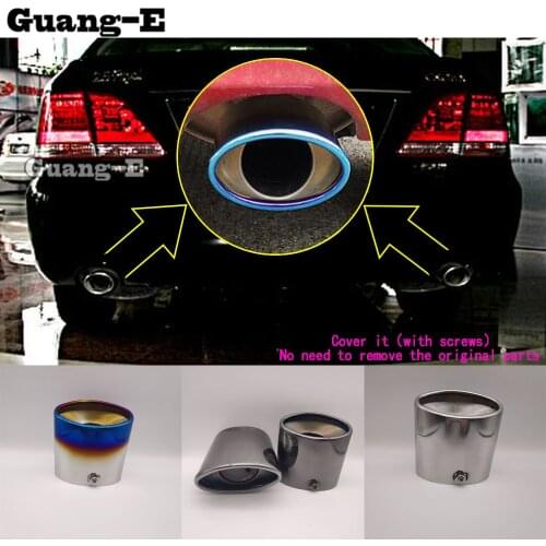 Car Sticks Muffler Back End Pipe Dedicate Exhaust Tip Tail Outlet Vent For Toyota CROWN Royal Saloon 2005 2006 2007 2008 2009