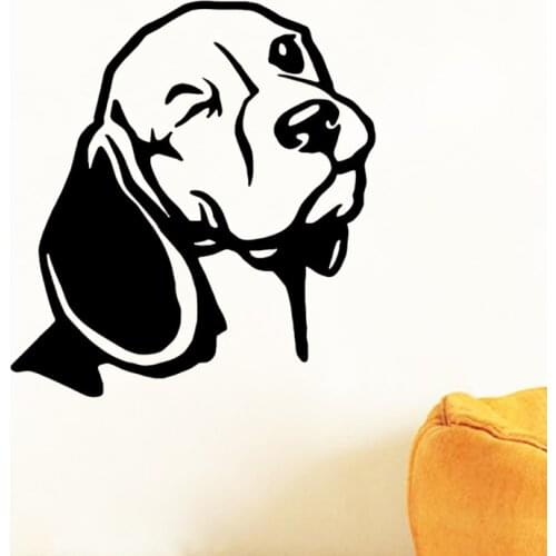 Beagle wall sticker for kid room car laptop vinyl decal dog puppy beagle wall art mural living Room bedroom decoration T200511