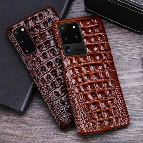 Leather Phone Case For Samsung S20 Ultra S10 S10e S9 S8 S7 Note 8 9 10 Plus A20 A30 A50 A70 A51 A71 A7 A8 Crocodile Back Texture