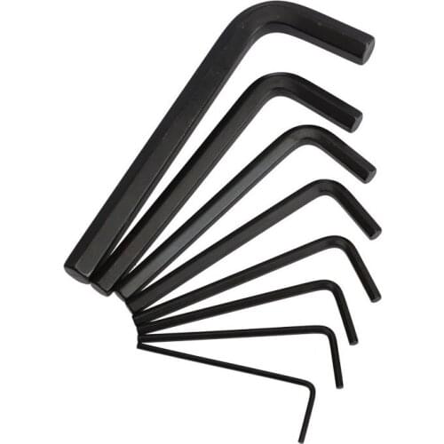 Black L Shaped Hex Key L Allen Wrench Flat hexagonal wrench Hand Driver Tools M0.7 0.9 1.27 1.5 2 3 - M17