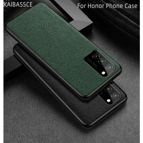 KAIBASSCE Business deluxe Cross texture back shell protective case For Honor 9X 20 30 Pro for Honor V30S V30Pro Cover Case Funda