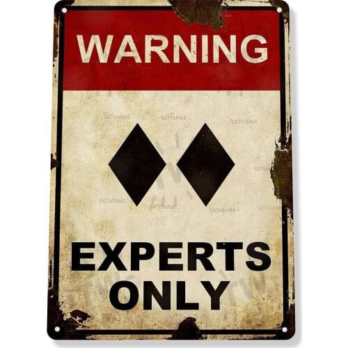 Double Black Diamond Vintage Retro Ski Shop Tin Metal Sign Metal Plate