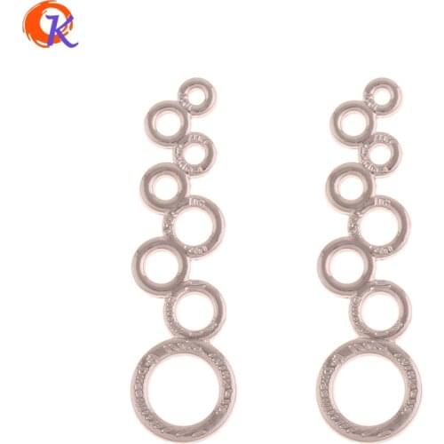 Cordial Design 100Pcs 11*38MM Jewelry Findings Component/DIY Making/Connectors/Ring Shape/Rhodium/Hand Made/Earrings Accessories