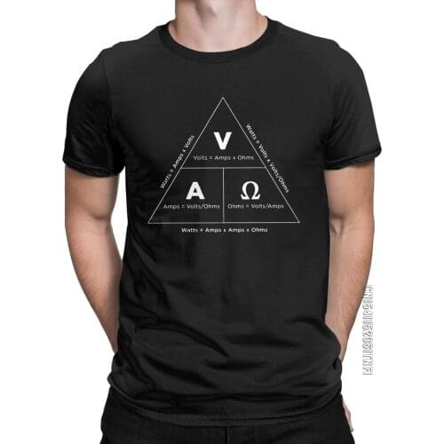 Ohms Law Engineer T-Shirt For Men Vintage 100% Cotton Tee Shirt Crew Neck Classic Short Sleeve T Shirt New Arrival Tops