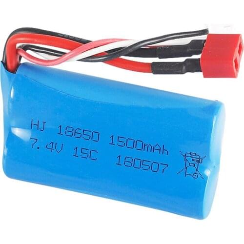 7.4V 1500mAh lipo Battery 18650 T Plug for FEIYUE FY-03 FY01 FY02 Wltoys 12428 1240112402 12403 12404 12423 rc toy battery parts
