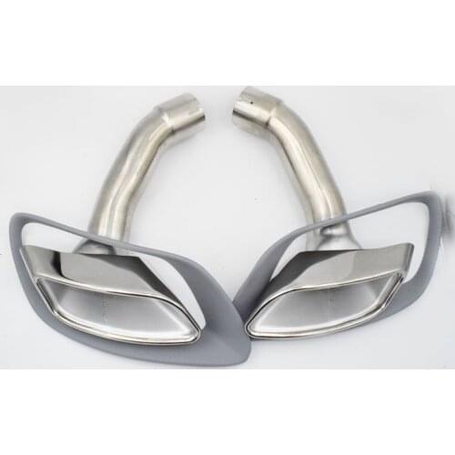 Carbon Fiber 304 Stainless Steel X6 Exhaust Muffler Tips For BMW X6 E71 30D 35D 40D 2008~2014y Exhaust End Tips