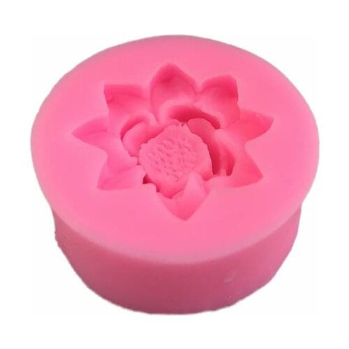New lotus and lotus shape silicone mold chocolate sugar baking Soap Handmade gypsum drop glue decorative flower ornament mold