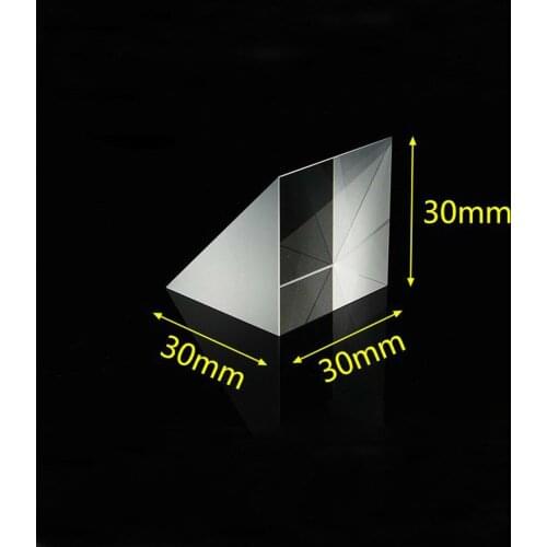 Optical Glass Right Angle Prism 30*30*30 Triangular Total Reflection Isosceles Mitsubishi Mirror Oblique Coating