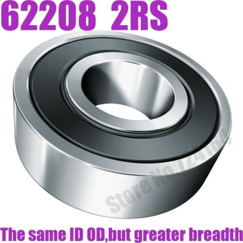 1PCS Free Shipping Special bearings 62208 2RS 62208-2RS 40X80X23 40*80*23mm Double Shielded Deep Ball Bearings Large breadth