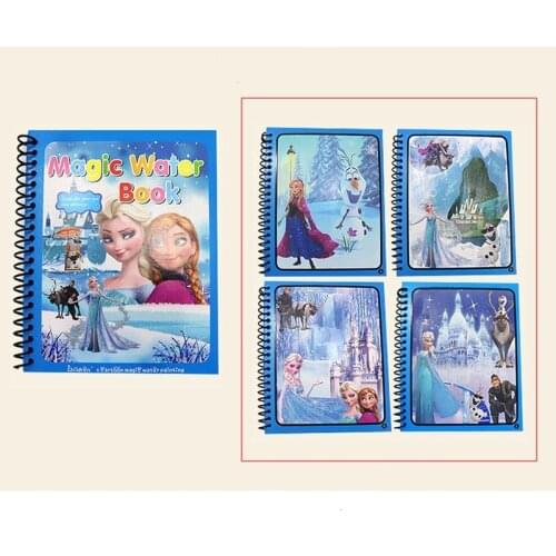 Frozen Montessori Coloring Book Scrib Magic Pen Pranche Painting For Children Toys Draw Magic Water Birthday Present Book