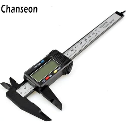 Chanseon Vernier Caliper 6" 0-150mm/0.1mm Carton Fiber Durable Composites Calipers Gauge Micrometer with Extra-Large LCD Screen