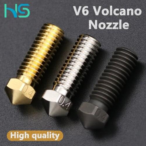 Haldis 3D High Quality V6 Volcano Nozzle Durable Non-stick High Performance M6 Thread For 3D Printers For E3D Volcano Hotend