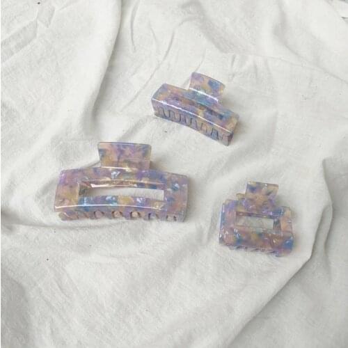 Korean ins wind simple square hair clip hairpin bath tray hair clip large back head clip head jewelry Women Hair Claws clip