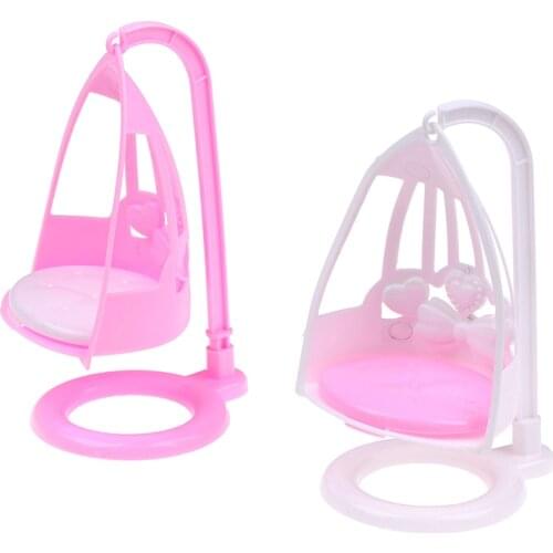 Mini Dollhouse Swing Chair For Girl Doll Miniature Furniture Toys Doll House Decoration Kids Play House Toys