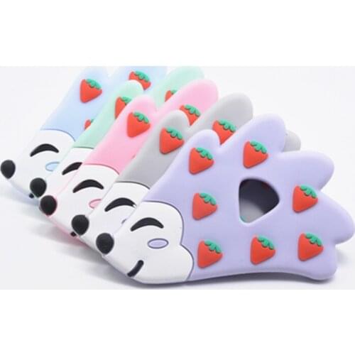 1 PC Hedgehog Shaped Animal Baby Teethers Food Grade Silicone bijtring Baby Teething Charm Pacifier Chain Teether Accessories