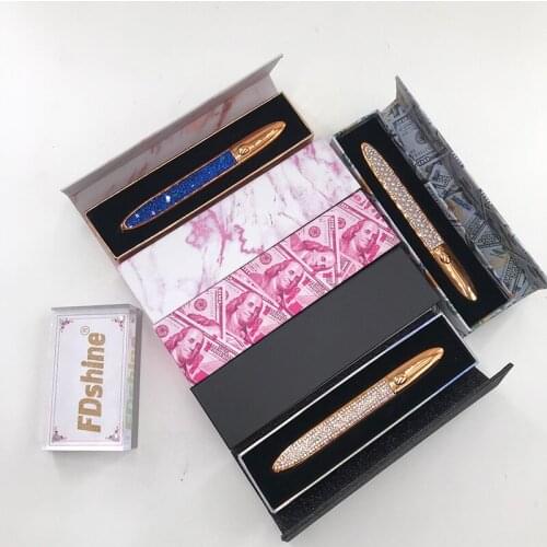 10pcs square magnetic Empty Paper Packing Box For Mink Eyelash Eyeliner pen DIY Self-adhesive Eyeliner Packing Box