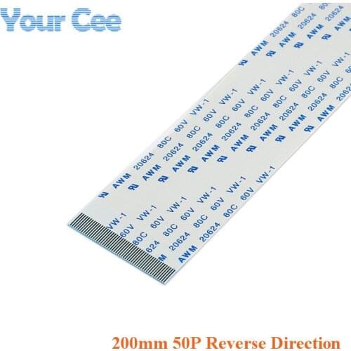 10 pcs 0.5mm Pitch 200MM Length Reverse Direction FFC FPC TTL Ribbon Flat Cable 50 PIN Flex For Camera Touchpad Mouse Pad