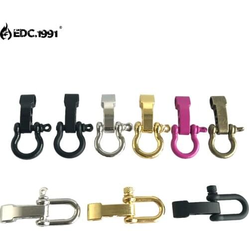 10 PCS High quality Adjustable O and U Shape Anchor Shackle Outdoor Survival Rope Paracord Bracelet Buckle For Outdoor Sport