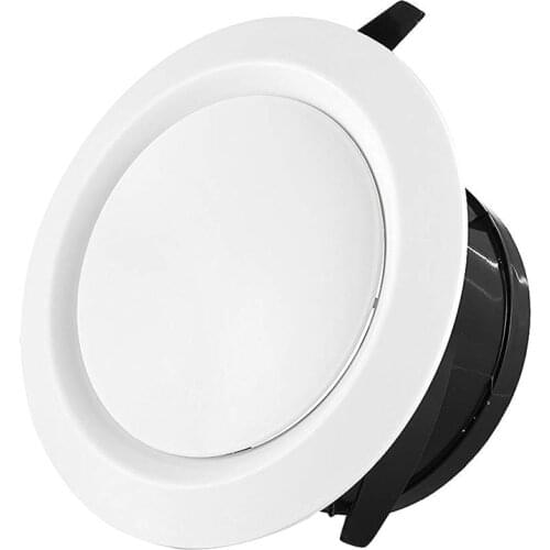 2 Pieces ABS Adjustable Air Vent Round Soffit Exhaust Vent White Inline Duct Fan Outlet Vent 4 Inch