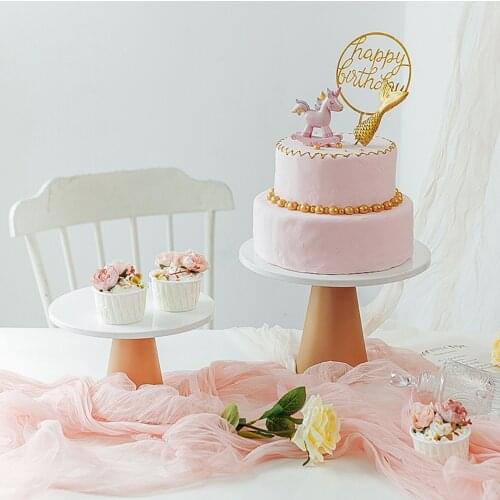 20.5cm Wedding Cakes Reception Rustic Cake Stand Small Cupcake Dessert Round Holder Wedding Party Birthday Decoration
