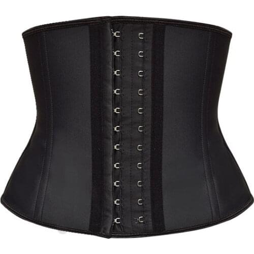 22cm/24cm Short 3 Layers Latex Waist Trainer Corset 9 Steel Bones Shapewear Body Shapers Women Corset Slimming Belt Waist Shaper