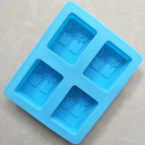 4 Cavity continuous Silicone cake mould Aromatherapy candle mold