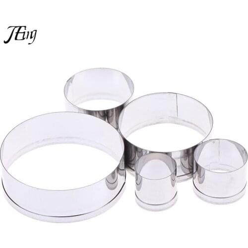 5Pcs/Set Stainless Steel Round Polymer Clay Cutter Molds Diy Tools Diy Pottery Ceramic Cutting Mould
