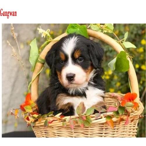 Diamond painting embroidery Puppy Bernese Mountain Dog crystal beads 5d cross stitch kits handwork animal mosaic rhinestone pet