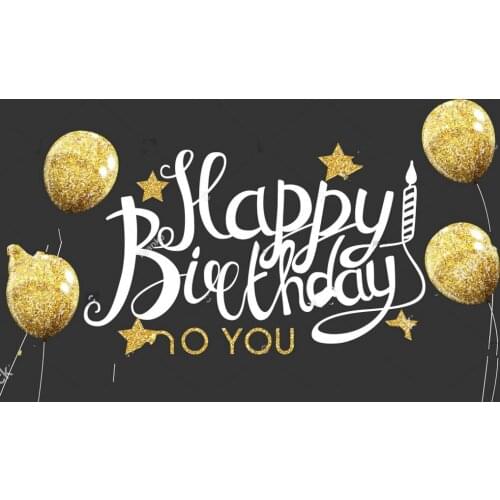 Cake Color Glossy Happy Birthday Balloons Banner background Vinyl cloth High quality Computer print wall photo backdrop