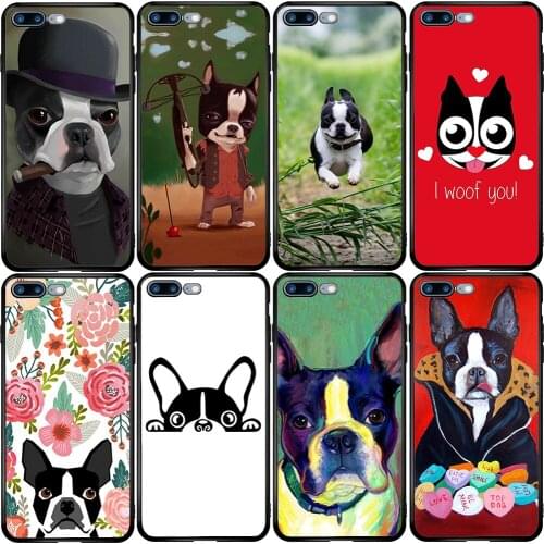 Cover Case for Samsung Note 8 9 10 S6 S7 S8 S9 S10E S11 S20 Ultra Lite Plus Edge Pro Lite Boston Terrier Dog