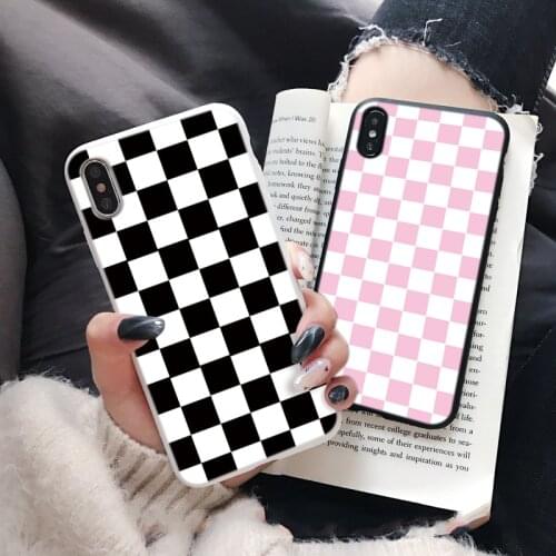 Plaid Checkerboard Case For Oppo A31 A9 A8 A5 A31S A33 A5S A39 A71 A83 A92 A72 A52 A92s Reno2 Z F 3 Realme X50 5G 6 5 Pro Cover