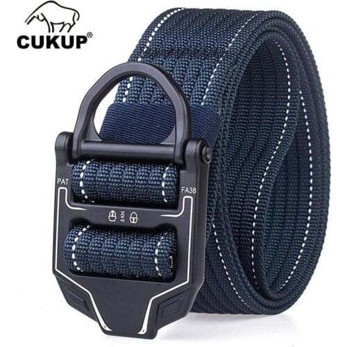 CUKUP 2019 New Arrival Quality Nylon Belt Outdoor Tactical Style Casual Multifunctional Training Belts for Men 3.8cm CBFJ0145