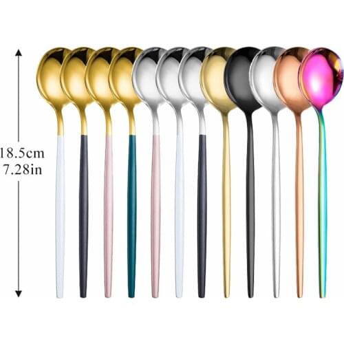 Dessert Spoon Stainless Steel Cutlery Set Kitchen Mirror Tableware Spoon Dinner Set Spoon Dinnerware Set Eco Friendly Flatware