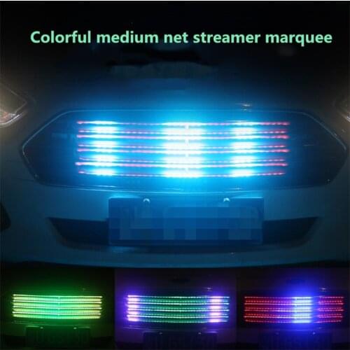 LED Flexible grid car light strip 63cm 36 LEDs grid front grid light bar atmosphere decoration lamps For Ford Focus 2