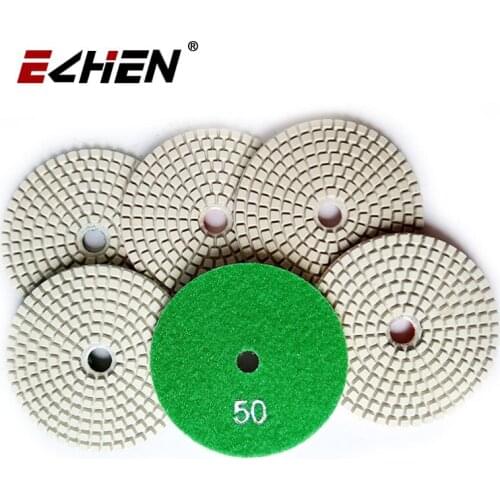 White resin hybrid 7 step diamond polishing pads for marble, granite, quartz concrete floor polishing discs
