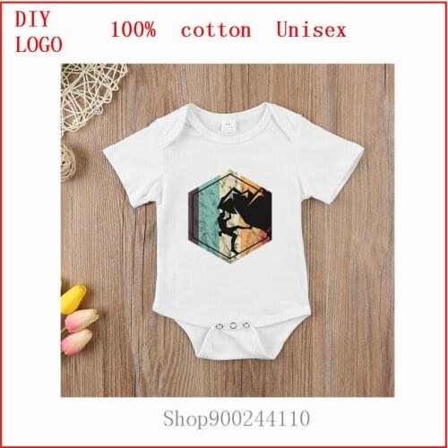 Newborn Summer romper Featuring cool graphic Vintage Retro Rock Climbing Infant Toddler Baby Boy Girl Cotton bodysuits baby