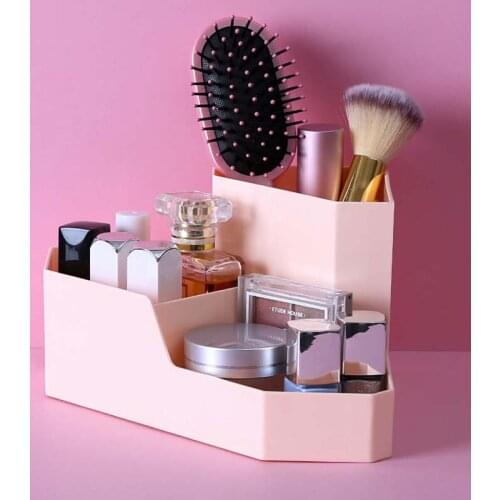 Hot Bathroom Makeup Organizer Box Storage Box Cosmetic Organizer Large Capacity Makeup Display Case Brush Lipstick Holder Desk