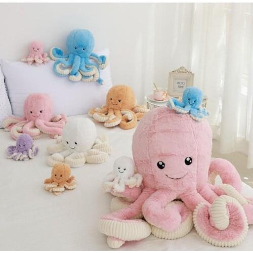 Cute octopus Cushion Pendant Plush Stuffed Cushion Toy Soft Sea Animal Sofa Home Decor Creative Animal Doll Children Baby Gifts