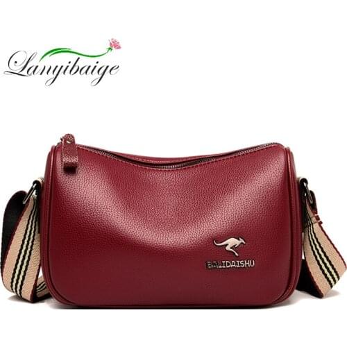 Fashion Shoulder Strap Design Womens Bag High Quality PU Leather Ladies Shoulder Bag New Letter Design Women Messenger Bags Sac