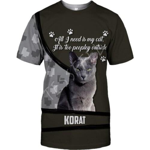 Tessffel Cute Cat 3D Print Fashion T-Shirts Summer Casual Men/Women Harajuku Cool Camo Top Shorts Sleeve Streetwear Style-35