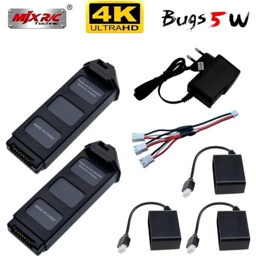 Original B5W-4K 7.6V 2420mAH LiPo Battery For MJX R/C Bugs 5W B5W 4K RC Quadcopter Spare Parts 7.6 v Drone Battery For X5 Pro