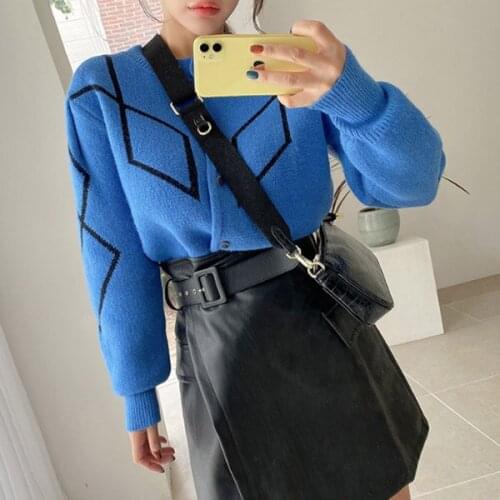 Fall 2021 Women Clothing Oversize Womens Sweaters Autumn Vintage Loose Winter Sweater Knitted Women Cardigan Knit Button Maxi