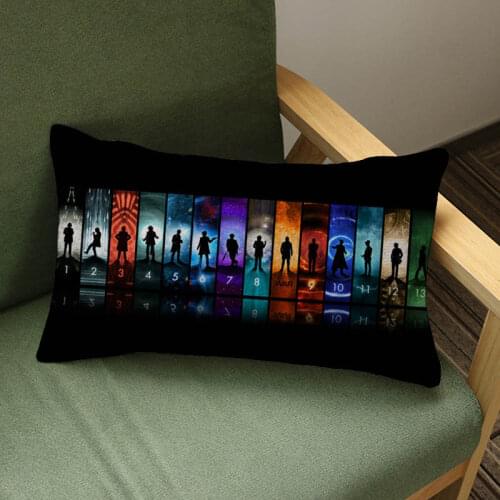 Rectangle Doctor Who Poster Home Decorative Waist Cushion Cover Pillow Cases Cotton Linen Tradis Fiction Police Box Car Pillows