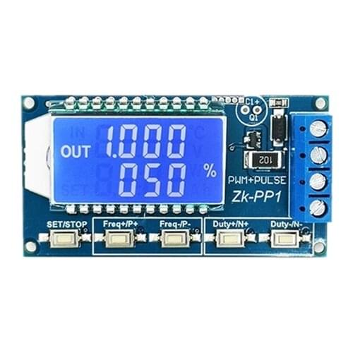 PWM pulse number frequency duty cycle adjustable generator module square wave rectangular wave stepper motor turns