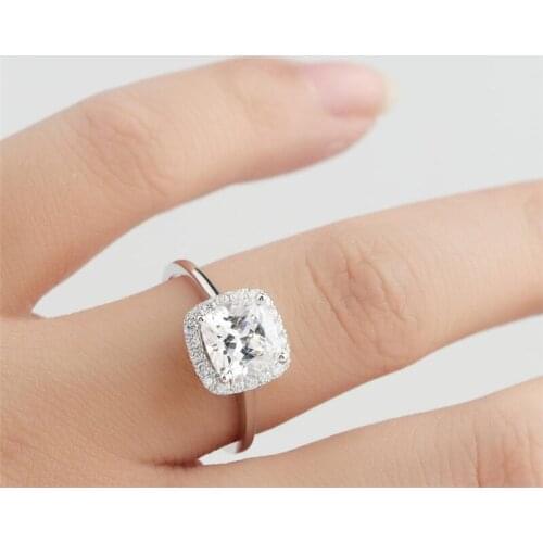 RandH 7.0mm 1.6CARAT Causion Heart Arrow Cut Halo Stone Women Jewelry 14K Solid Gold Wedding Engagement Rings For Women